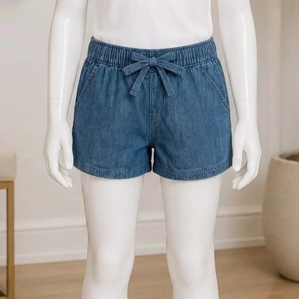 The Children's Place Girls Shorts Chambray Blue Poppie Wash 6X/7